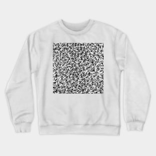 Line Art Flower Pattern Crewneck Sweatshirt